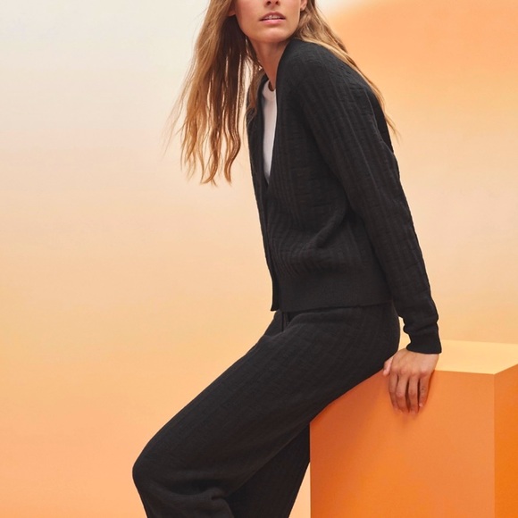 Hermes casual style wool long sleeve cardigan in Noir size 34 '23 SS collection - Picture 3 of 5